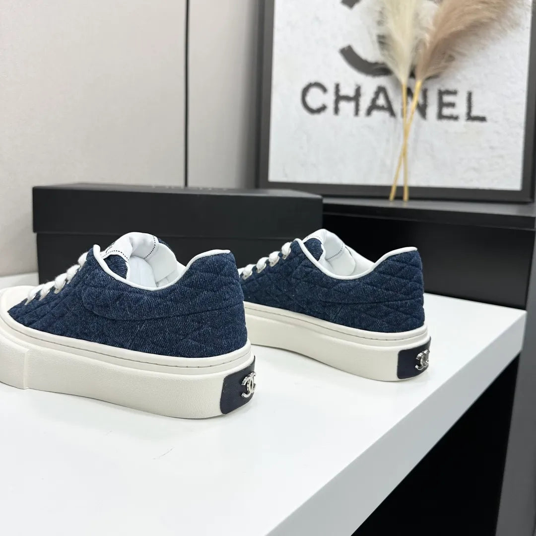 Chanel Women's Panda Sneakers Cowhide Waterproof Cloth
