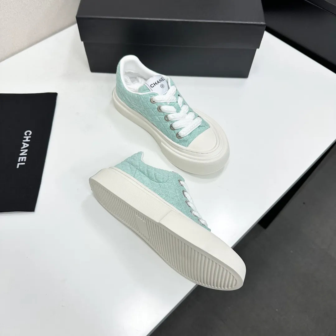 Chanel Women's Panda Sneakers Cowhide Waterproof Cloth