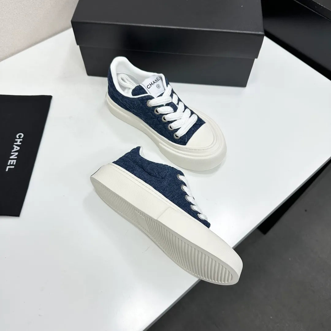 Chanel Women's Panda Sneakers Cowhide Waterproof Cloth