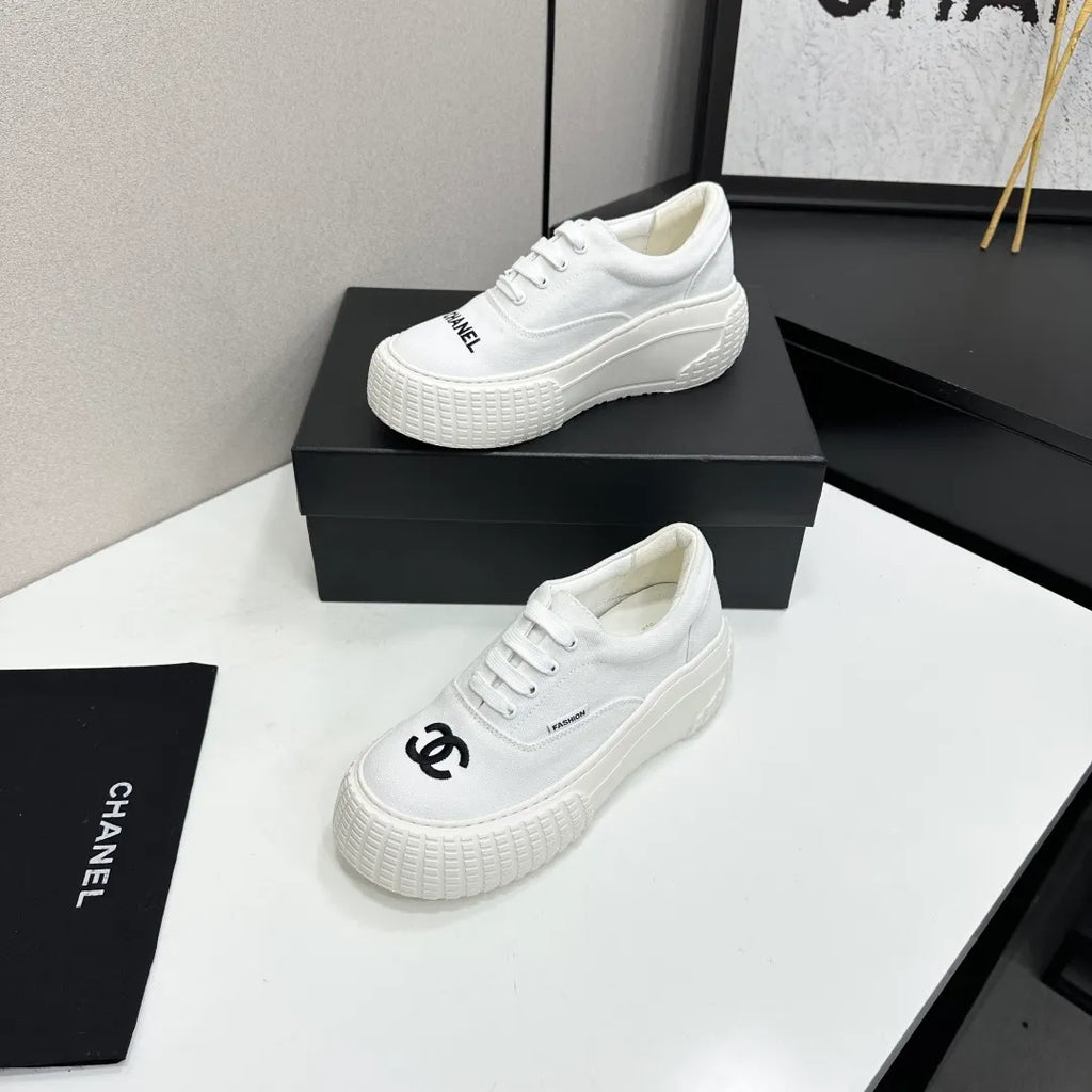 Chanel Women's Panda Sneakers Cowhide Wool Lining TPU Sole