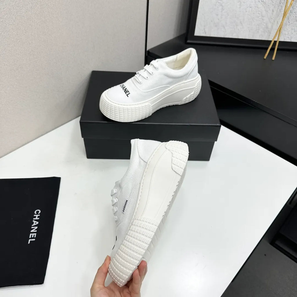 Chanel Women's Panda Sneakers Cowhide Wool Lining TPU Sole