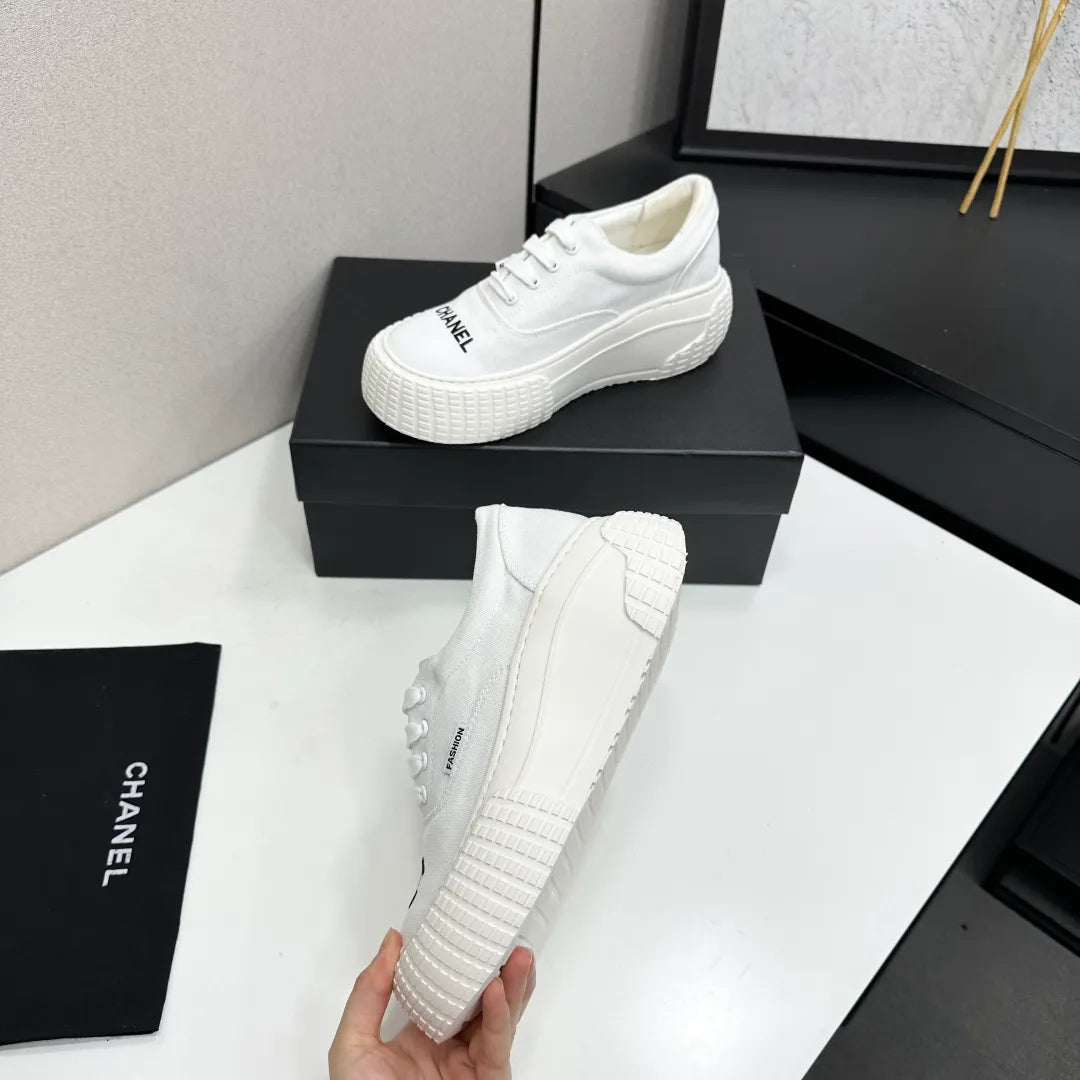Chanel Women's Panda Sneakers Cowhide Wool Lining TPU Sole