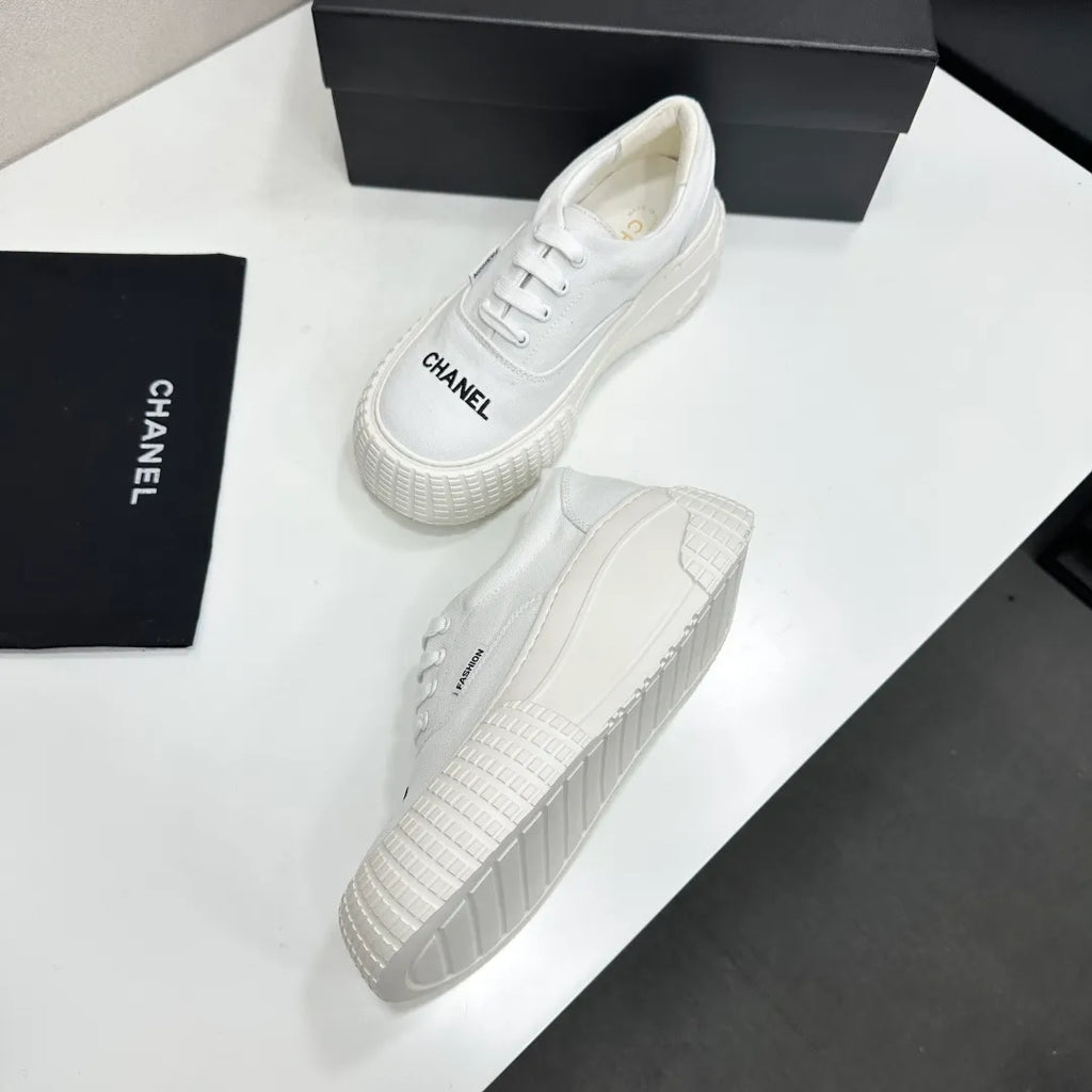 Chanel Women's Panda Sneakers Cowhide Wool Lining TPU Sole