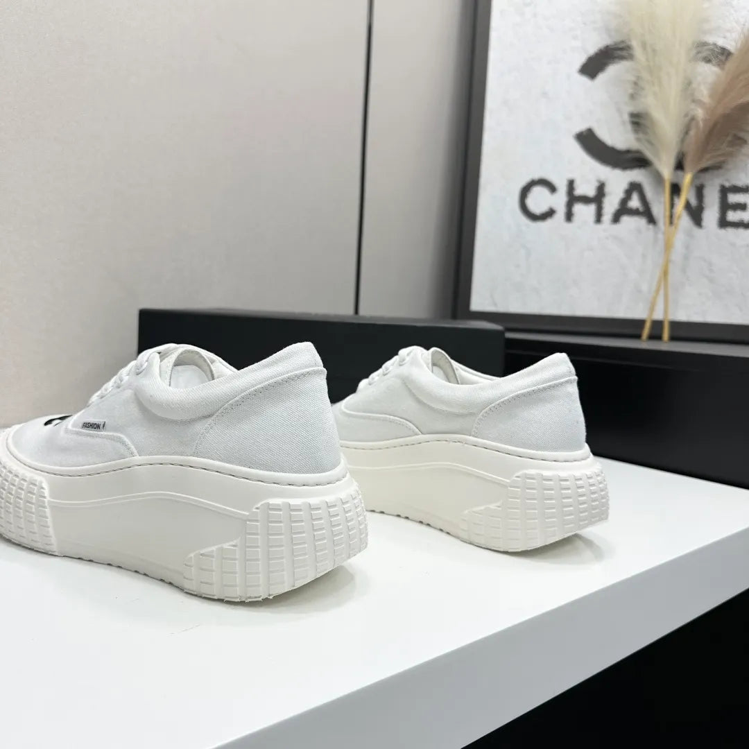 Chanel Women's Panda Sneakers Cowhide Wool Lining TPU Sole
