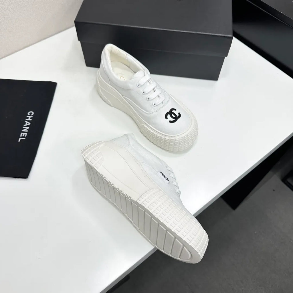 Chanel Women's Panda Sneakers Cowhide Wool Lining TPU Sole