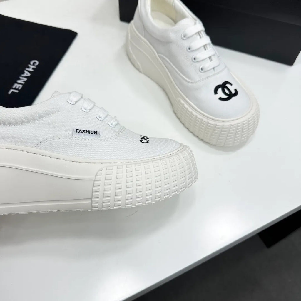 Chanel Women's Panda Sneakers Cowhide Wool Lining TPU Sole