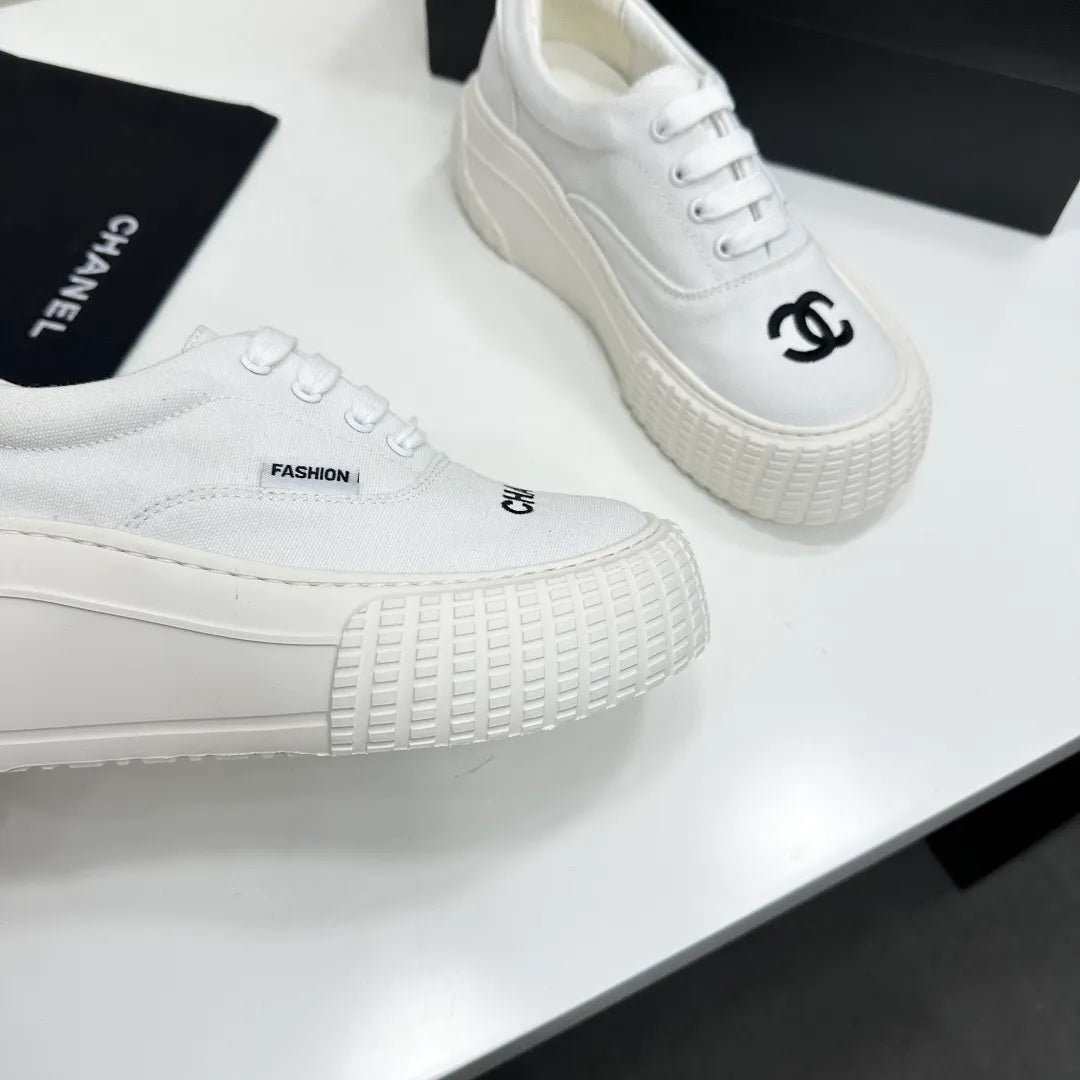 Chanel Women's Panda Sneakers Cowhide Wool Lining TPU Sole