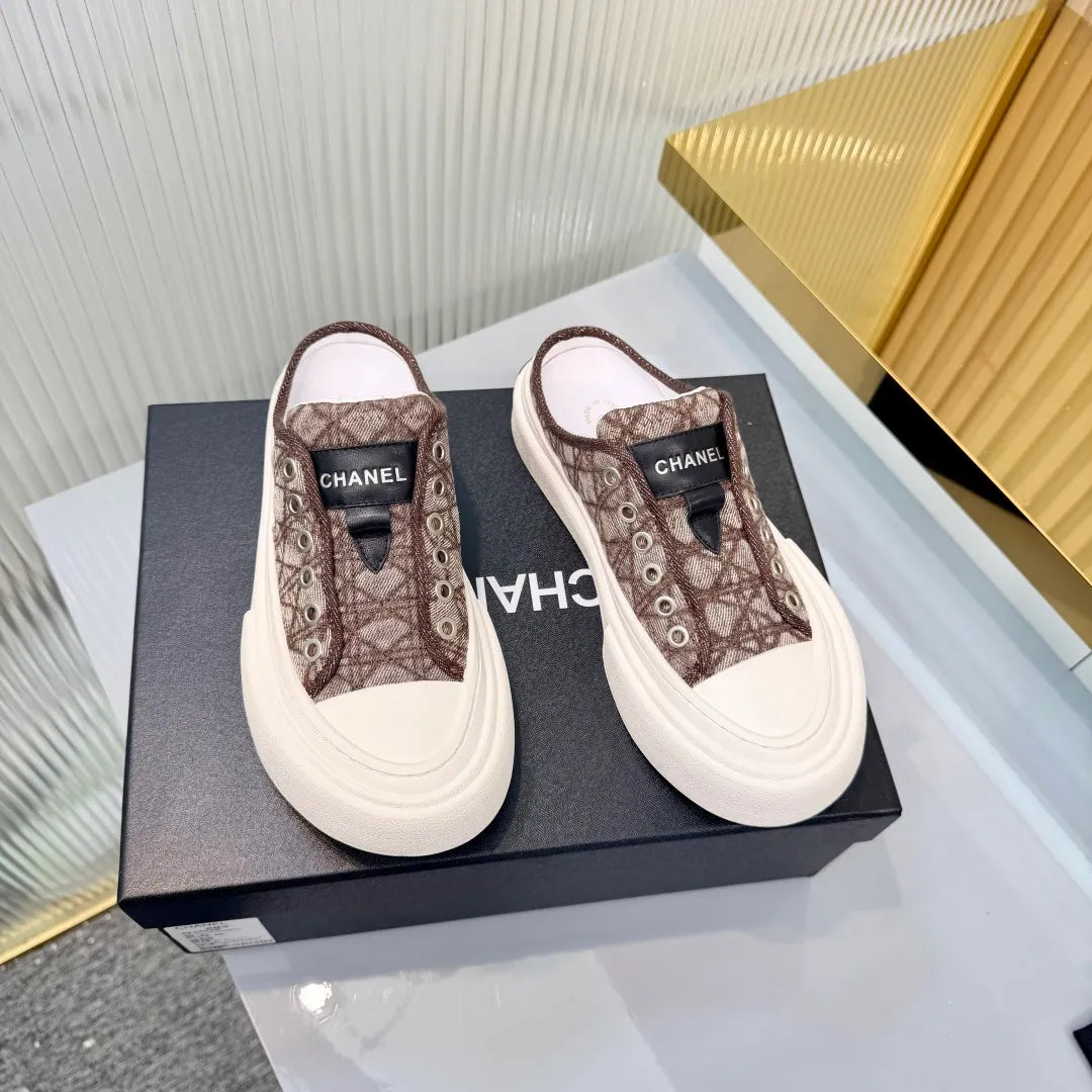 Chanel Women's Panda Sneakers Leather Suede TPU 26A