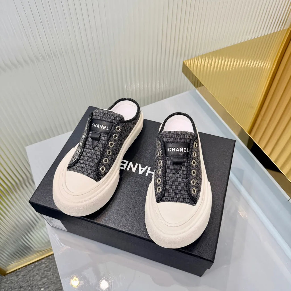 Chanel Women's Panda Sneakers Leather Suede TPU 26A