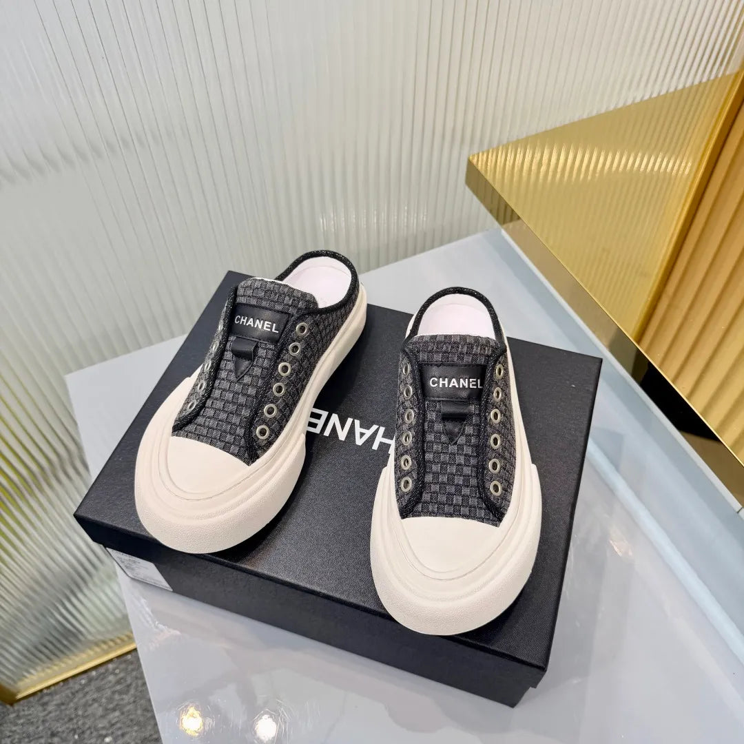 Chanel Women's Panda Sneakers Leather Suede TPU 26A