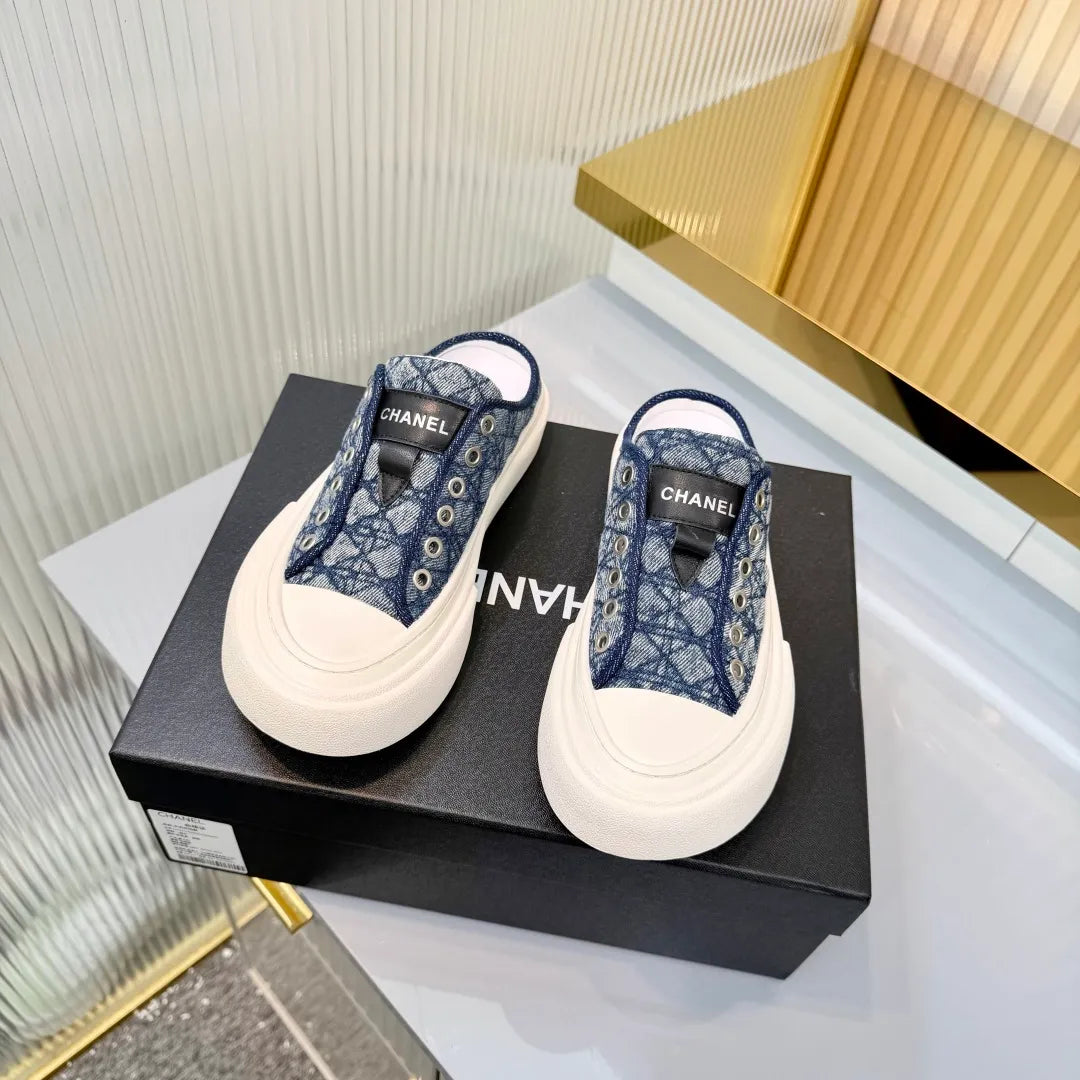Chanel Women's Panda Sneakers Leather Suede TPU 26A