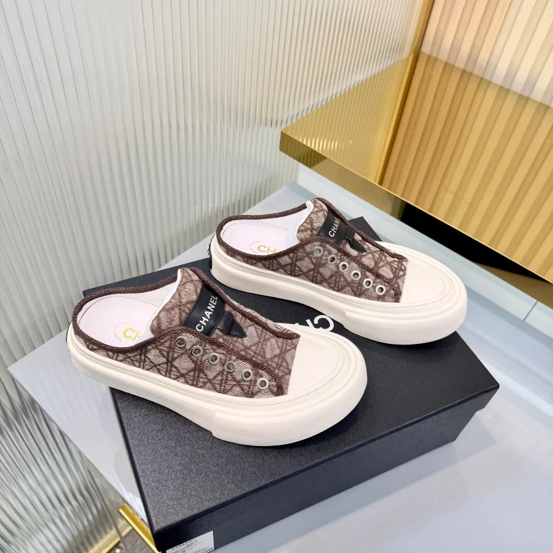 Chanel Women's Panda Sneakers Leather Suede TPU 26A