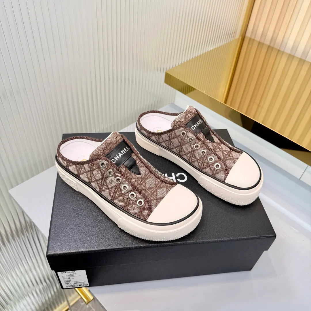 Chanel Women's Panda Sneakers Leather Suede TPU 26A