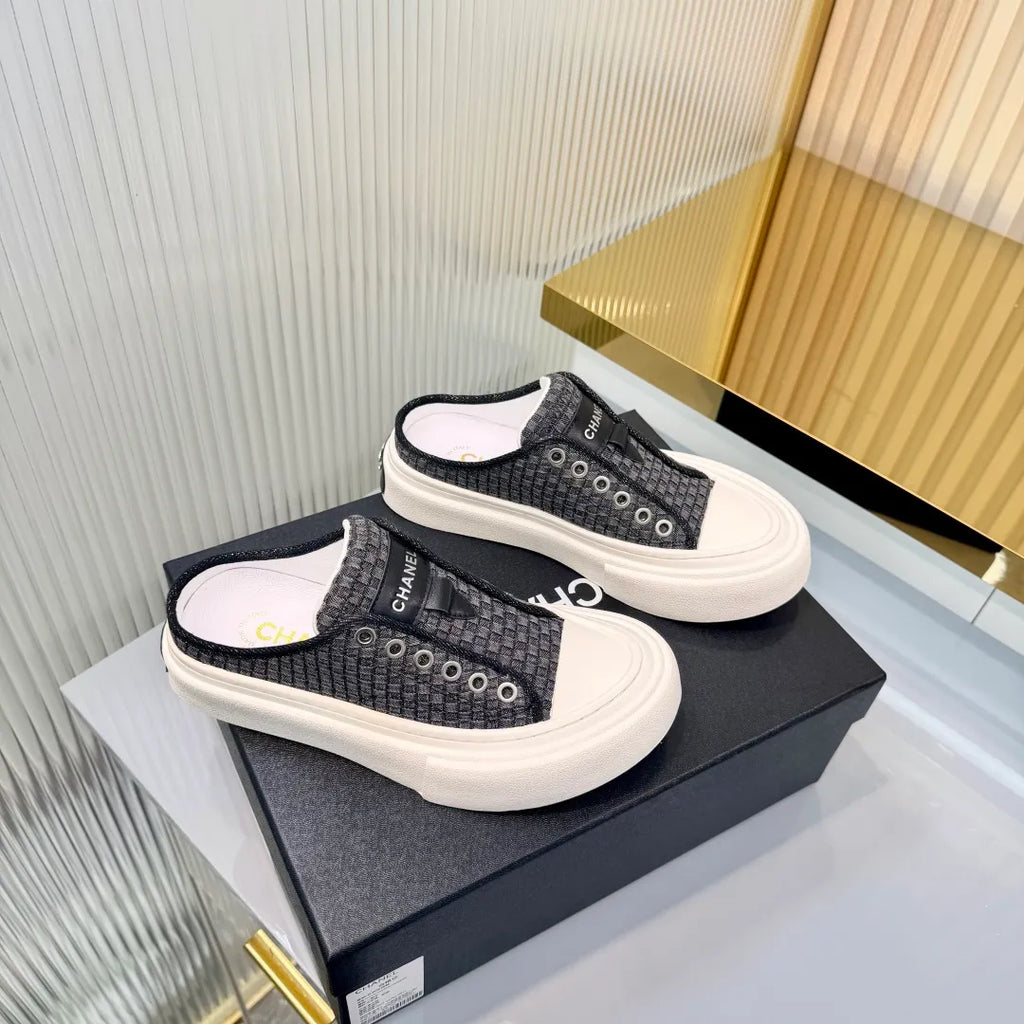Chanel Women's Panda Sneakers Leather Suede TPU 26A