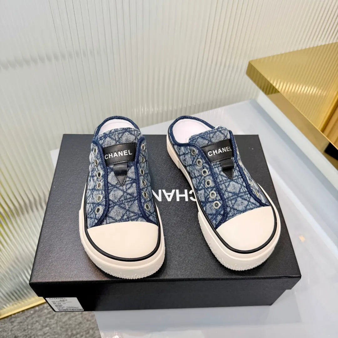 Chanel Women's Panda Sneakers Leather Suede TPU 26A