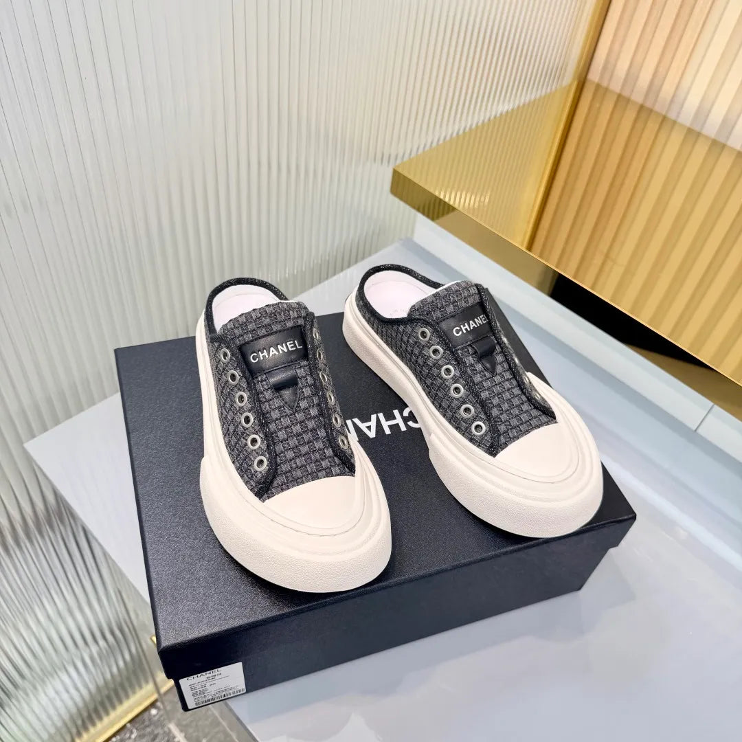 Chanel Women's Panda Sneakers Leather Suede TPU 26A