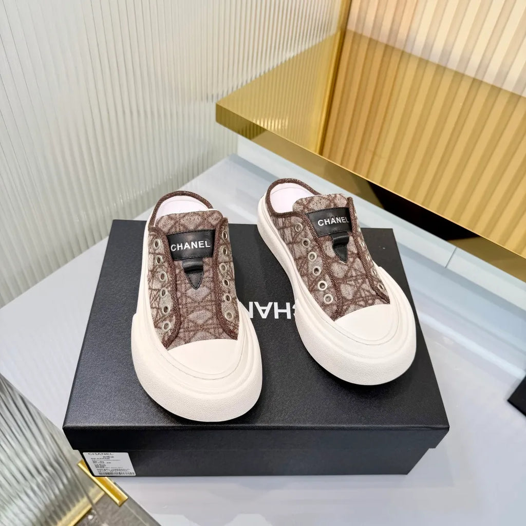 Chanel Women's Panda Sneakers Leather Suede TPU 26A