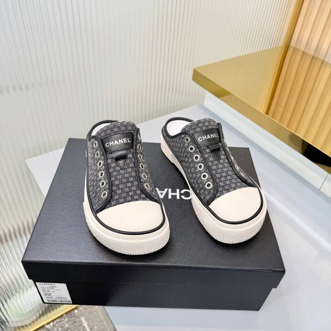 Chanel Women's Panda Sneakers Leather Suede TPU 26A
