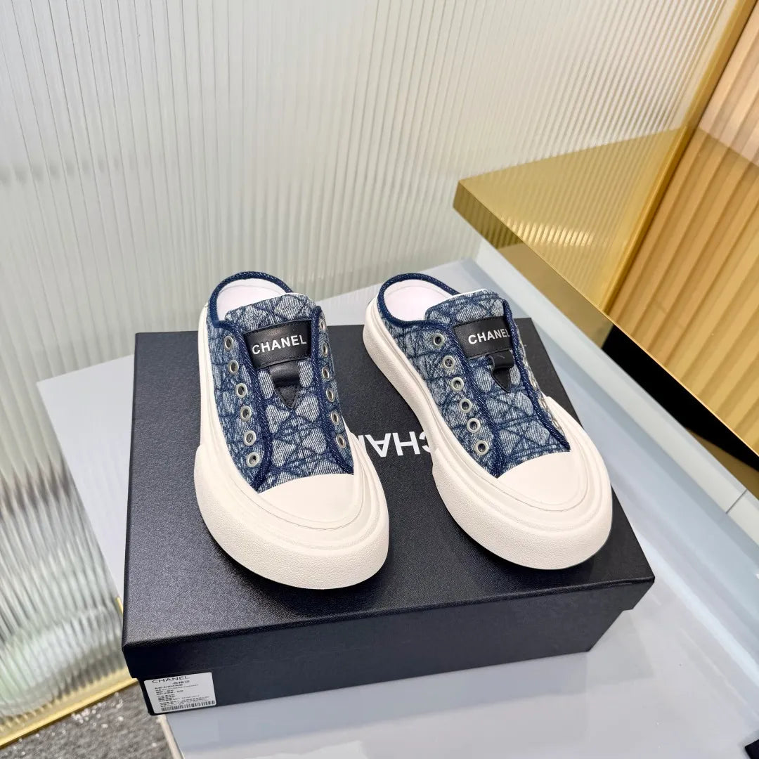 Chanel Women's Panda Sneakers Leather Suede TPU 26A