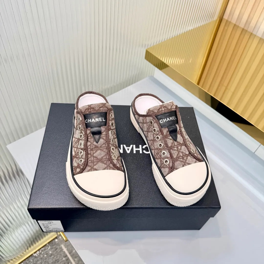 Chanel Women's Panda Sneakers Leather Suede TPU 26A