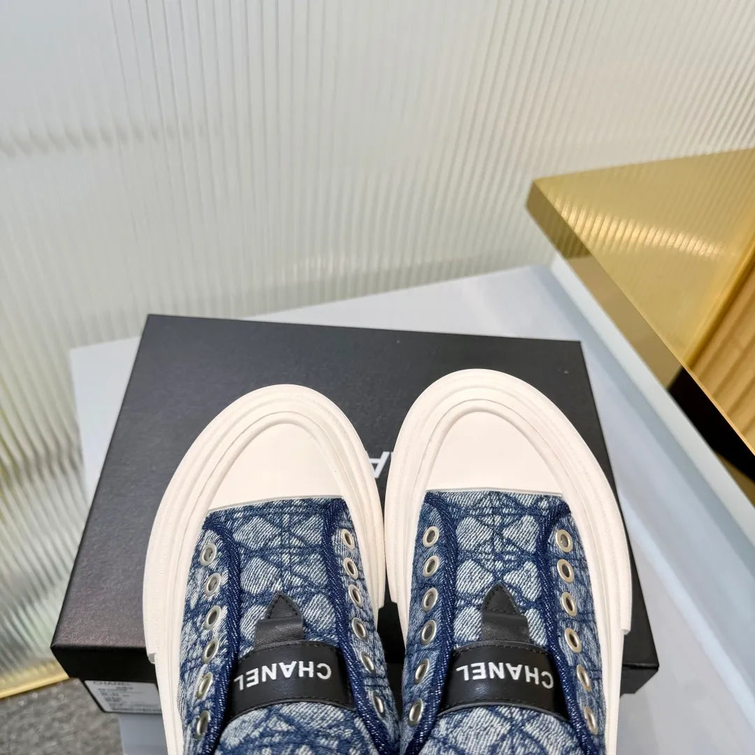 Chanel Women's Panda Sneakers Leather Suede TPU 26A