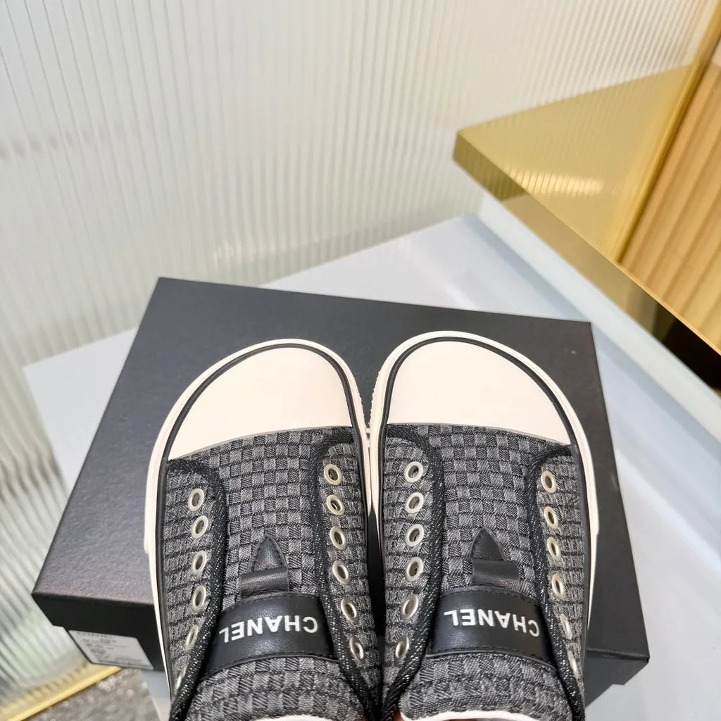Chanel Women's Panda Sneakers Leather Suede TPU 26A