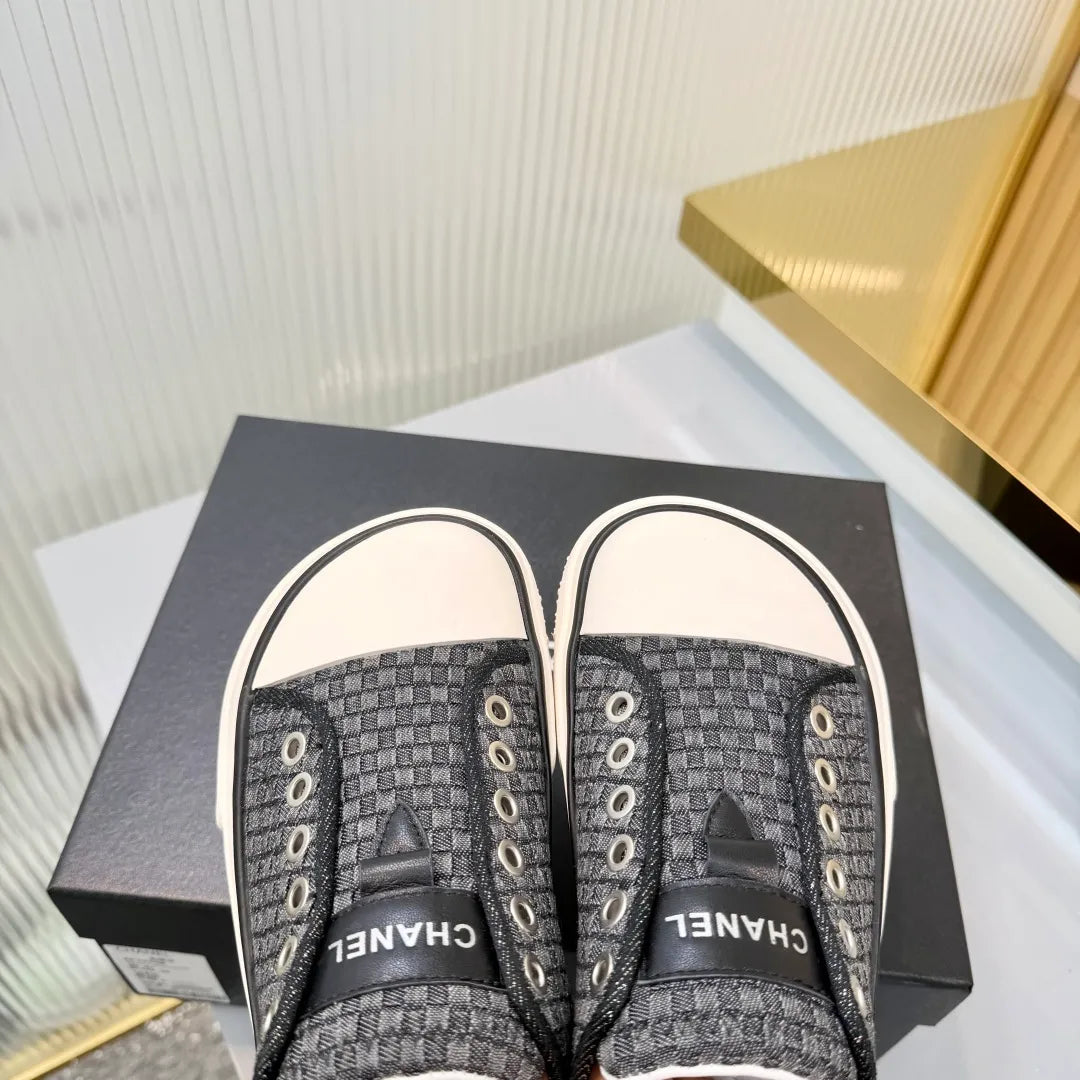 Chanel Women's Panda Sneakers Leather Suede TPU 26A