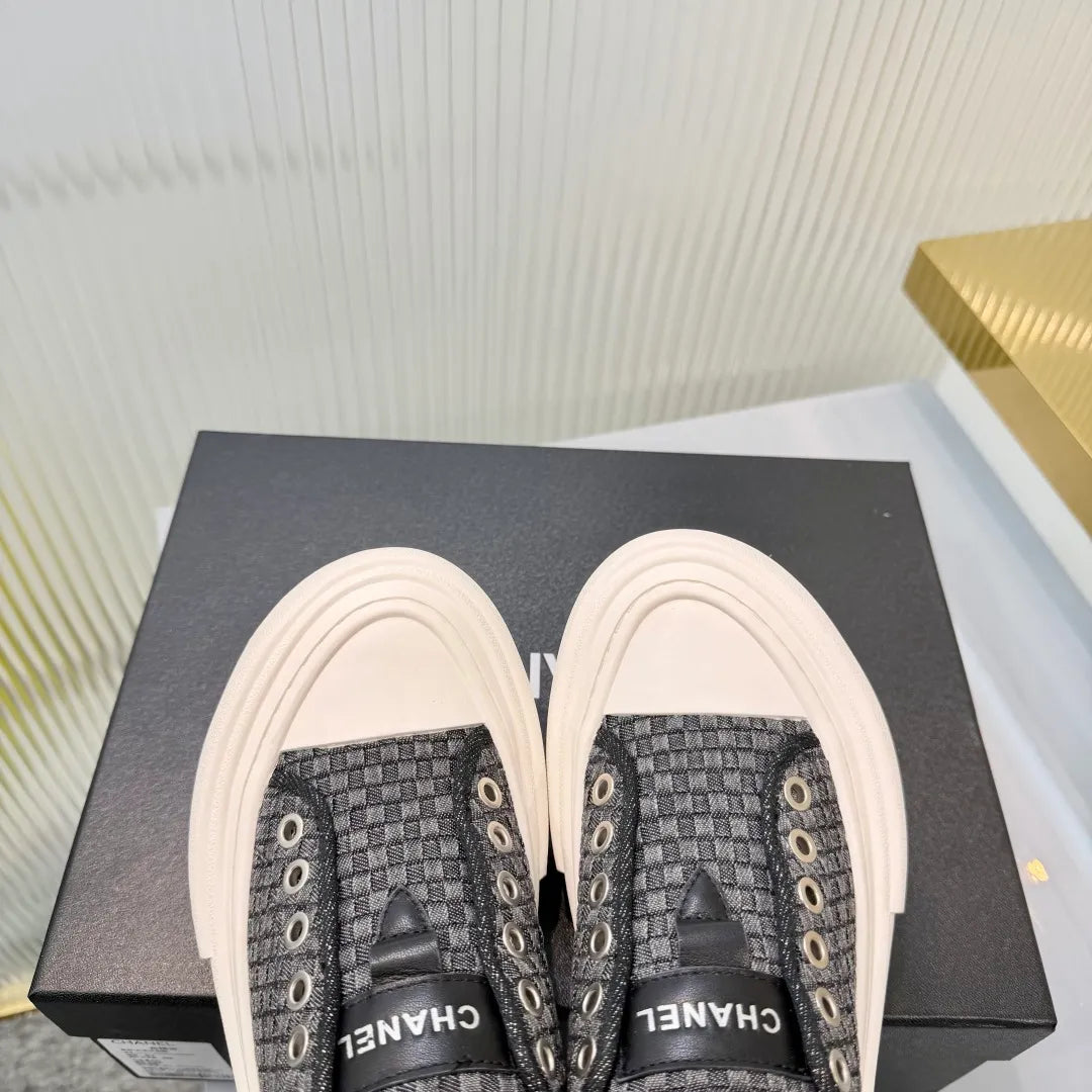 Chanel Women's Panda Sneakers Leather Suede TPU 26A