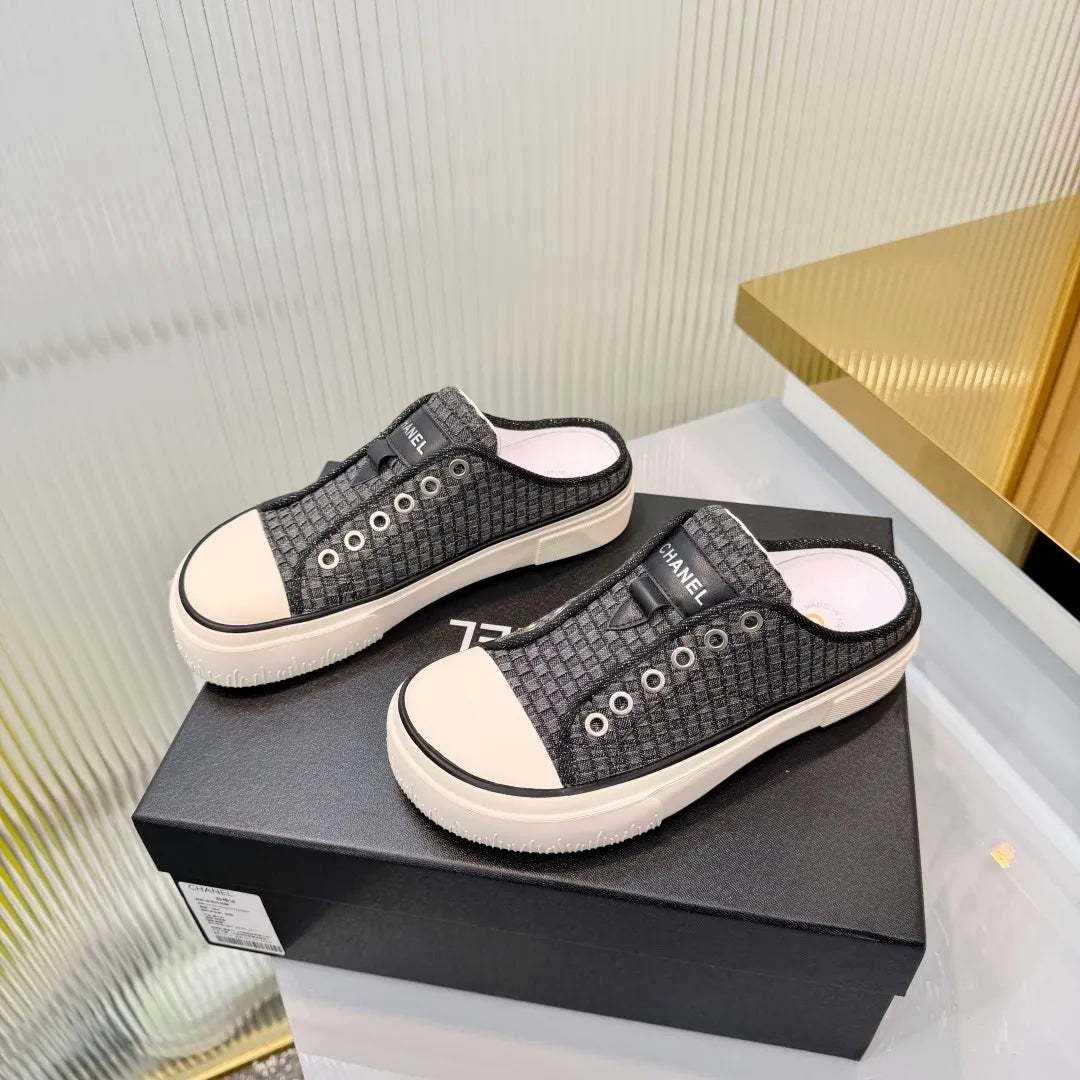 Chanel Women's Panda Sneakers Leather Suede TPU 26A