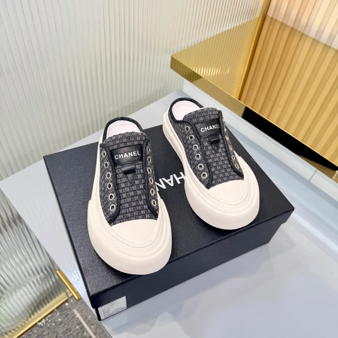 Chanel Women's Panda Sneakers Leather Suede TPU 26A