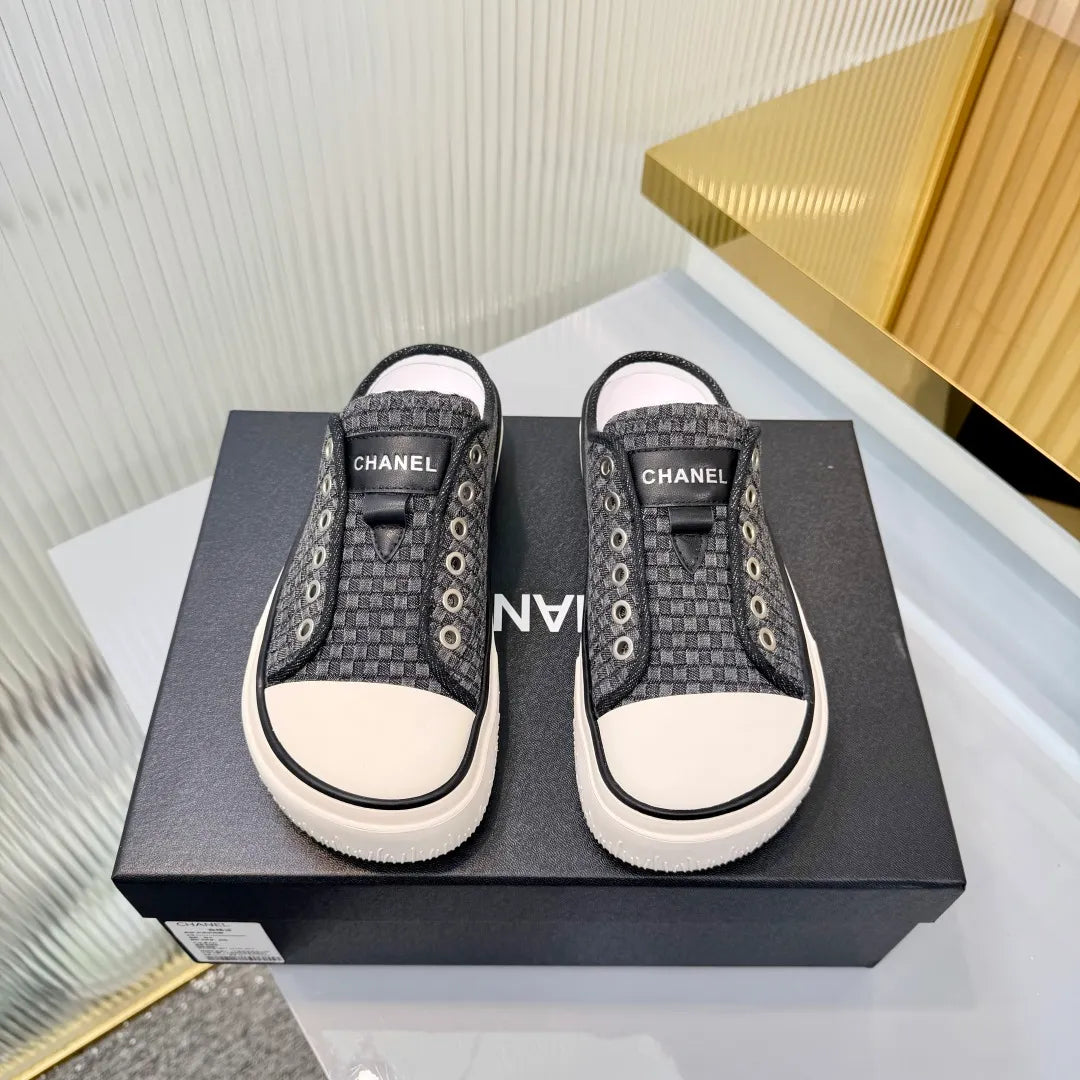 Chanel Women's Panda Sneakers Leather Suede TPU 26A