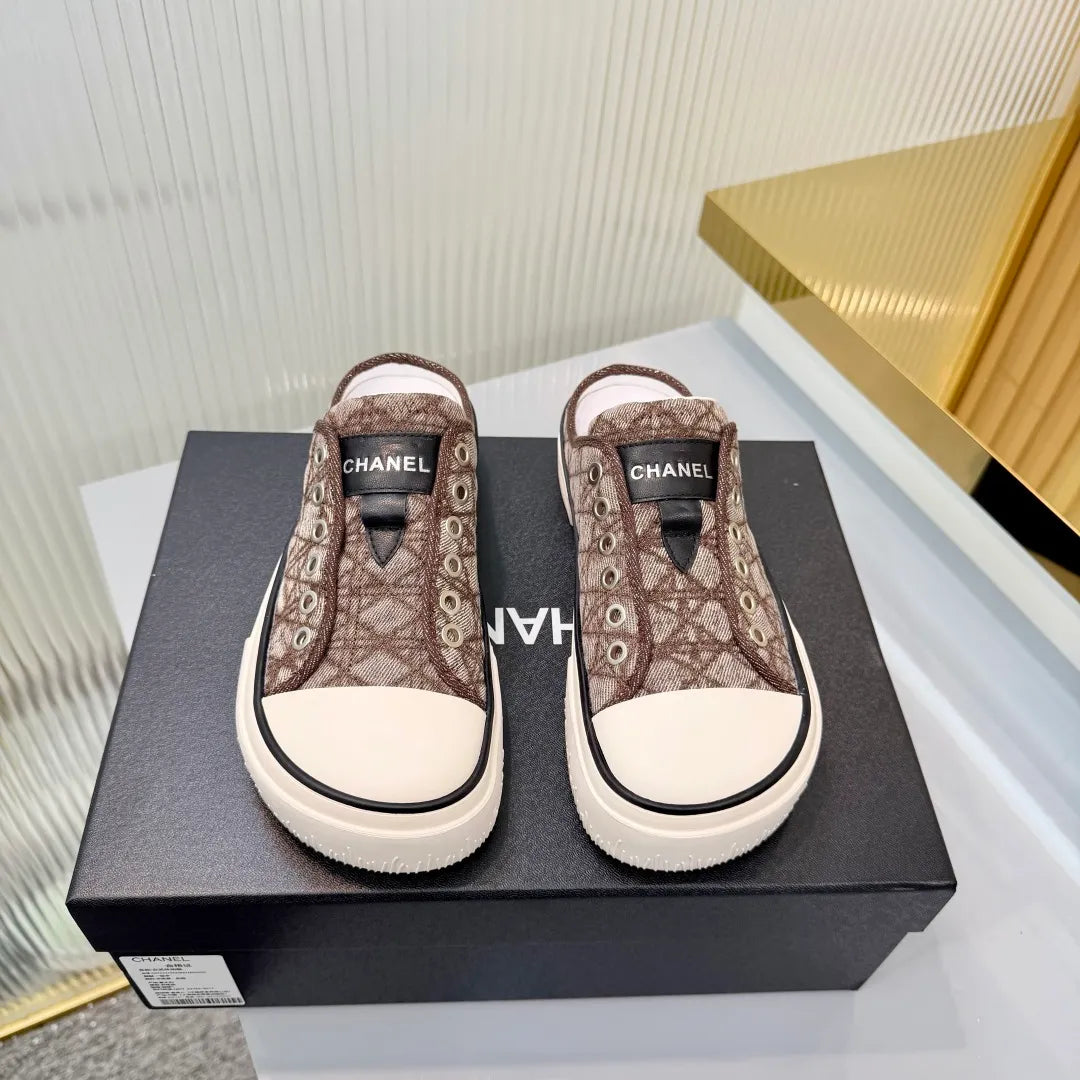 Chanel Women's Panda Sneakers Leather Suede TPU 26A