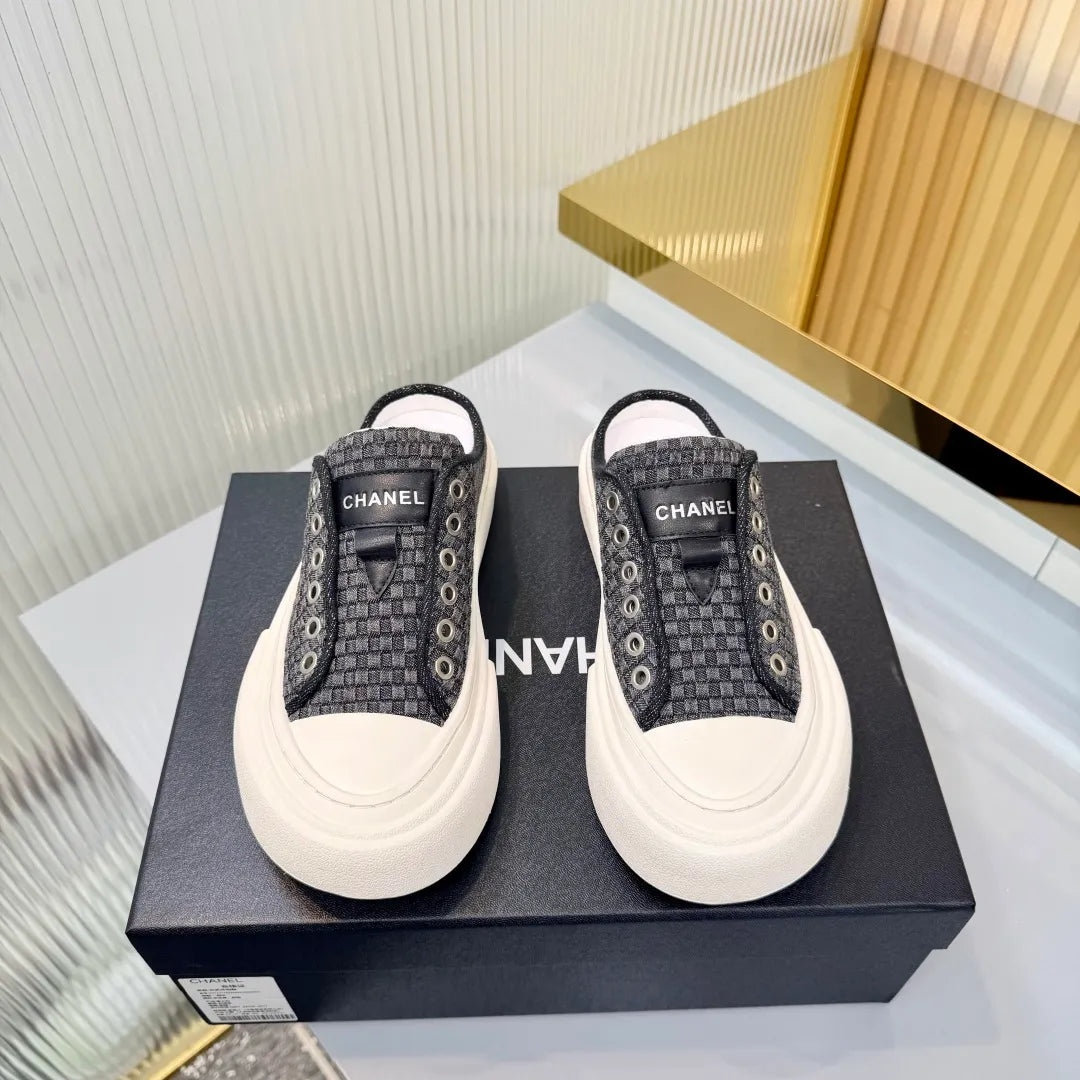 Chanel Women's Panda Sneakers Leather Suede TPU 26A