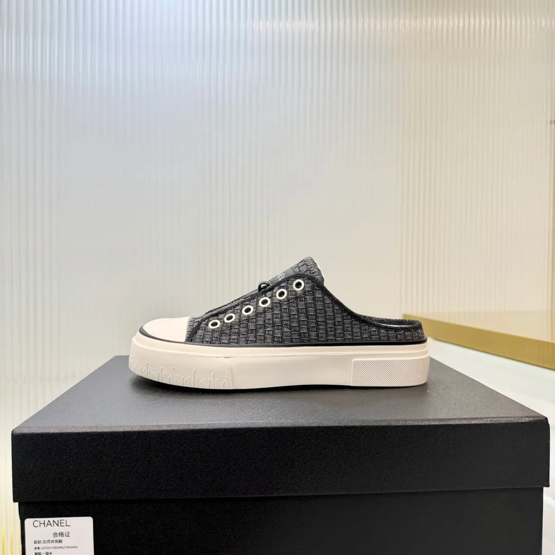 Chanel Women's Panda Sneakers Leather Suede TPU 26A