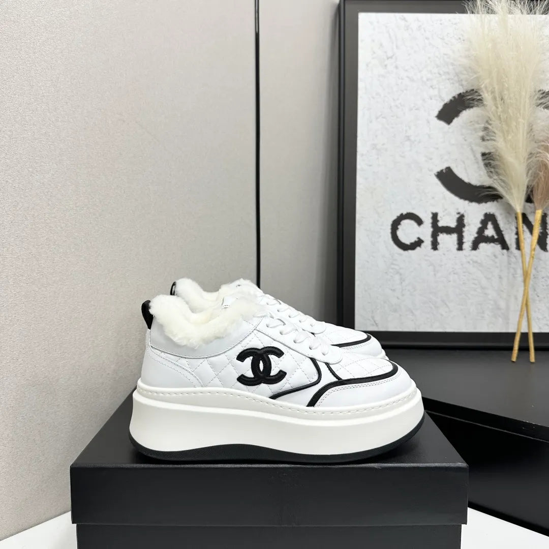 Chanel Women's Panda Sneakers Silk Cowhide Waterproof Cloth TPU 2026