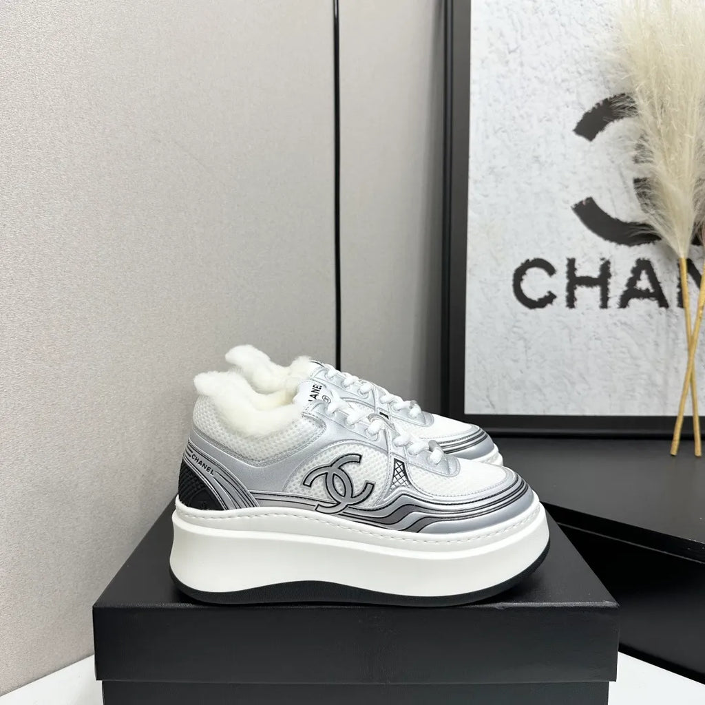 Chanel Women's Panda Sneakers Silk Cowhide Waterproof Cloth TPU 2026
