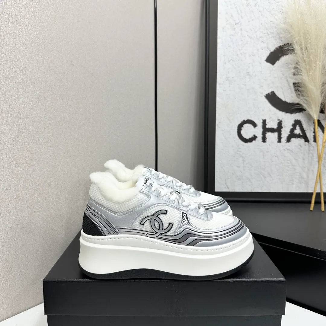 Chanel Women's Panda Sneakers Silk Cowhide Waterproof Cloth TPU 2026