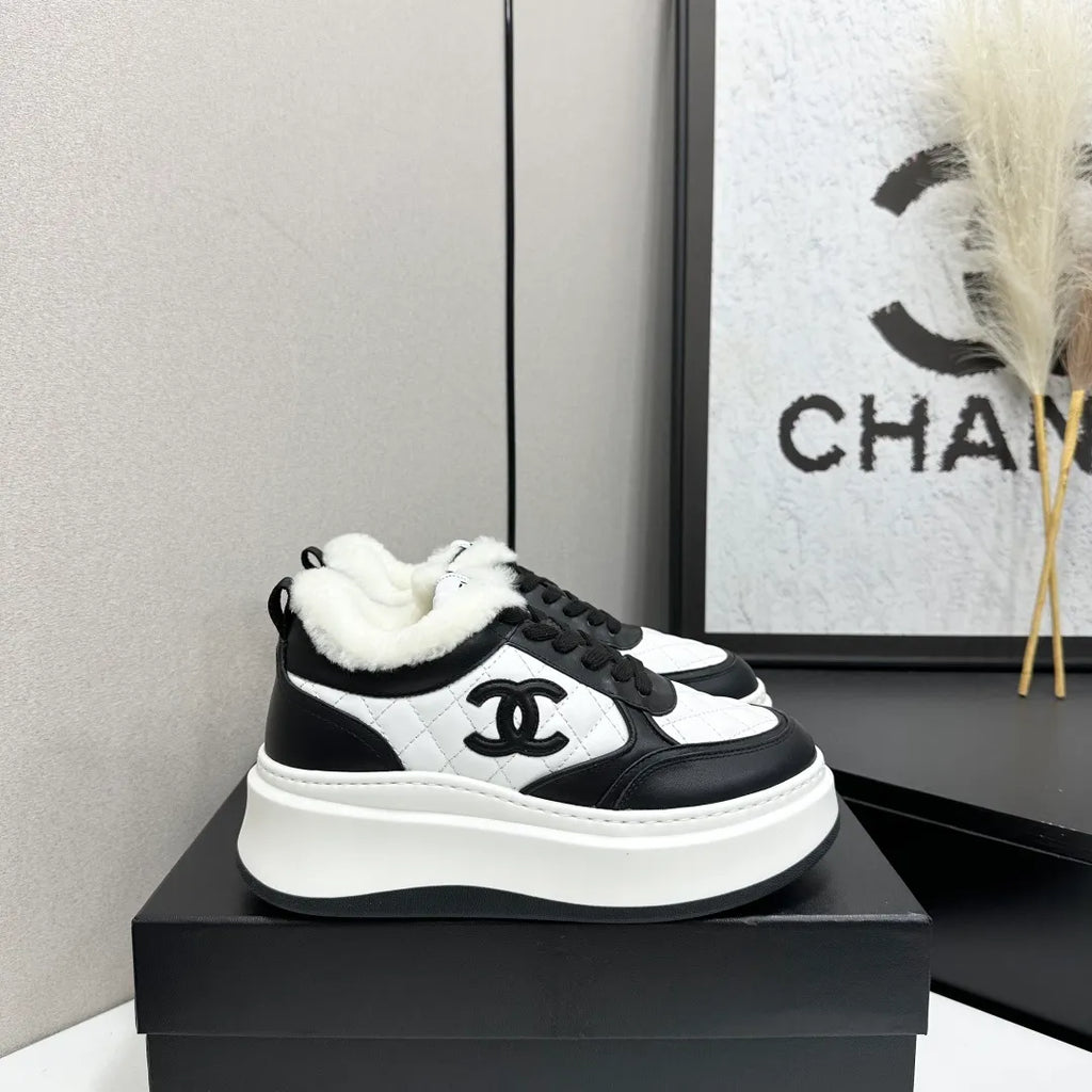 Chanel Women's Panda Sneakers Silk Cowhide Waterproof Cloth TPU 2026