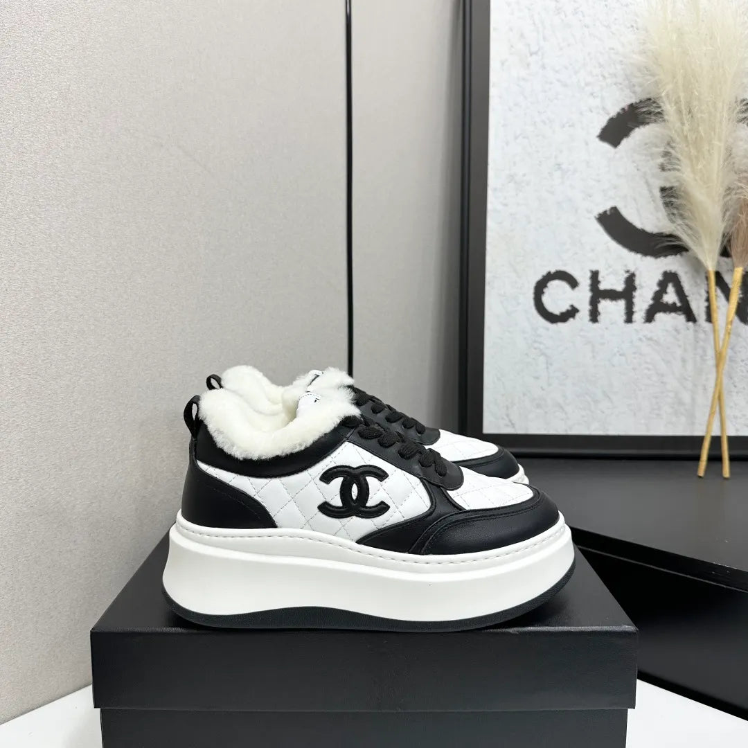 Chanel Women's Panda Sneakers Silk Cowhide Waterproof Cloth TPU 2026