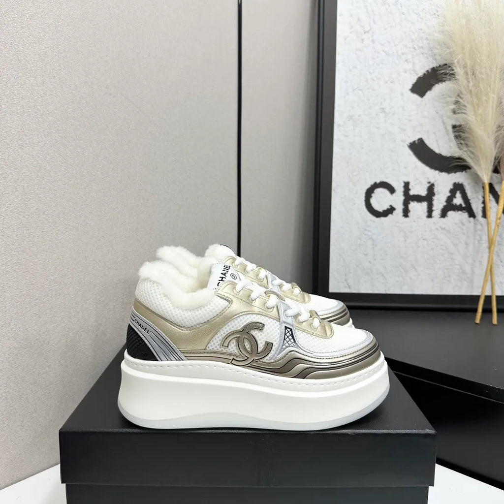 Chanel Women's Panda Sneakers Silk Cowhide Waterproof Cloth TPU 2026