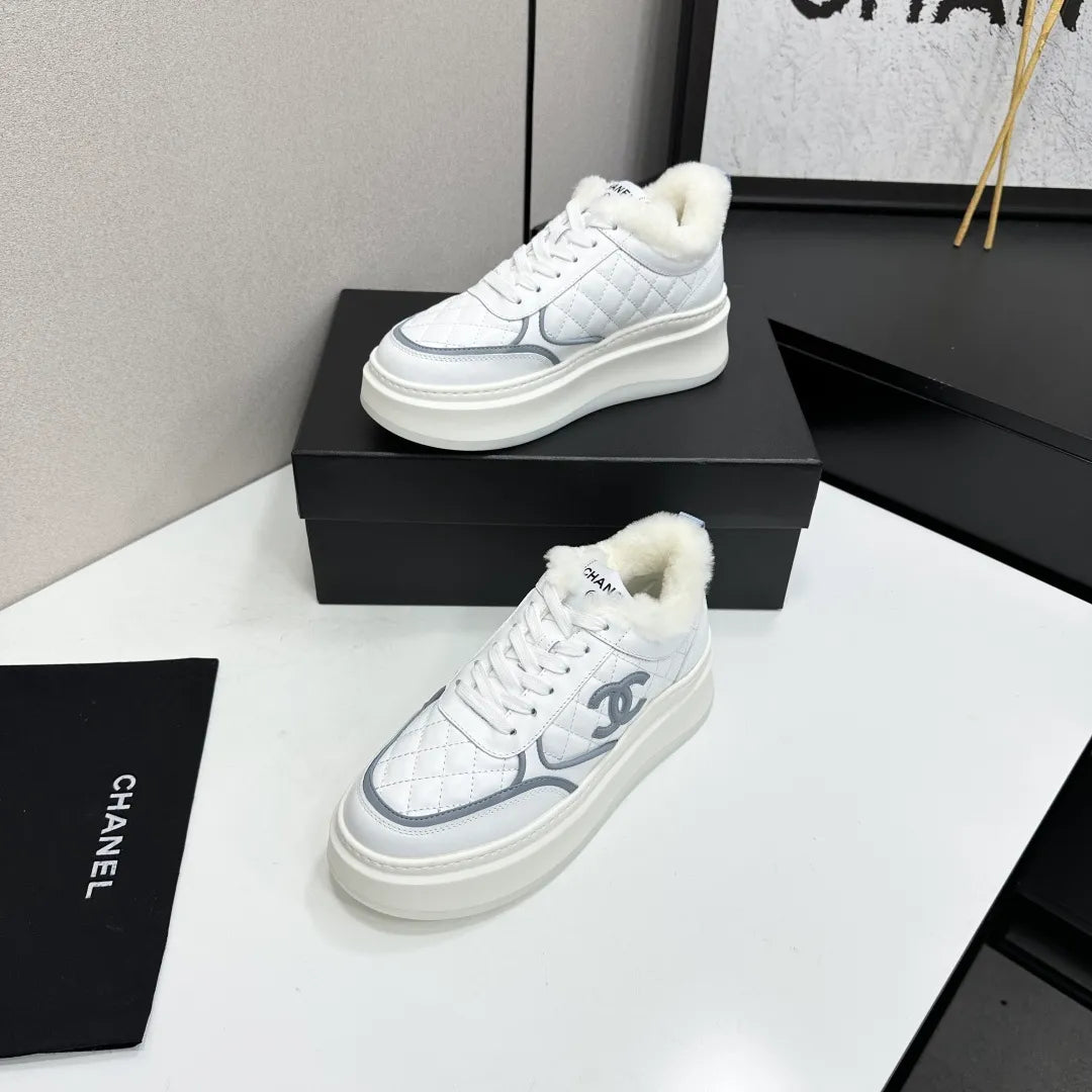 Chanel Women's Panda Sneakers Silk Cowhide Waterproof Cloth TPU 2026