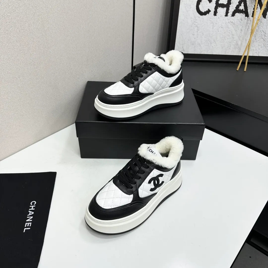 Chanel Women's Panda Sneakers Silk Cowhide Waterproof Cloth TPU 2026