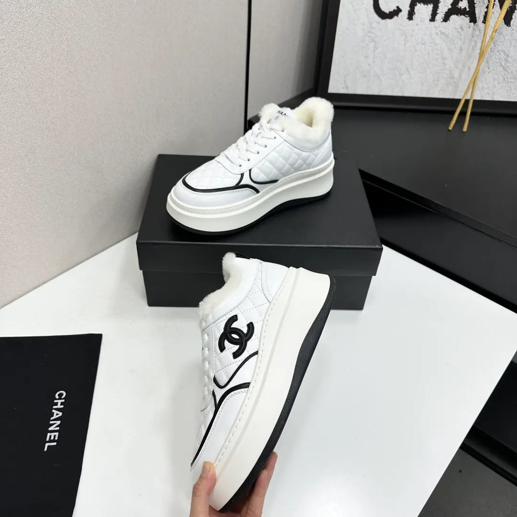 Chanel Women's Panda Sneakers Silk Cowhide Waterproof Cloth TPU 2026