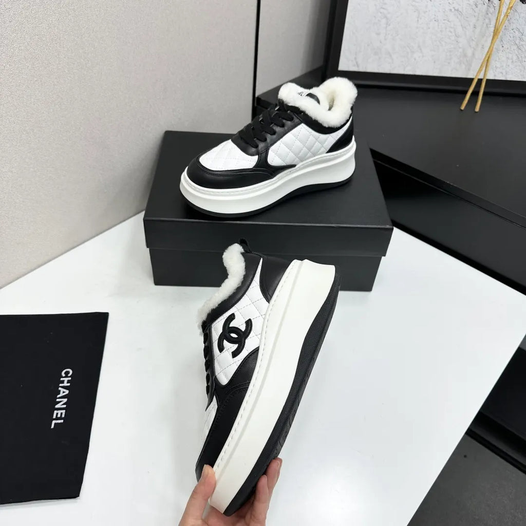Chanel Women's Panda Sneakers Silk Cowhide Waterproof Cloth TPU 2026