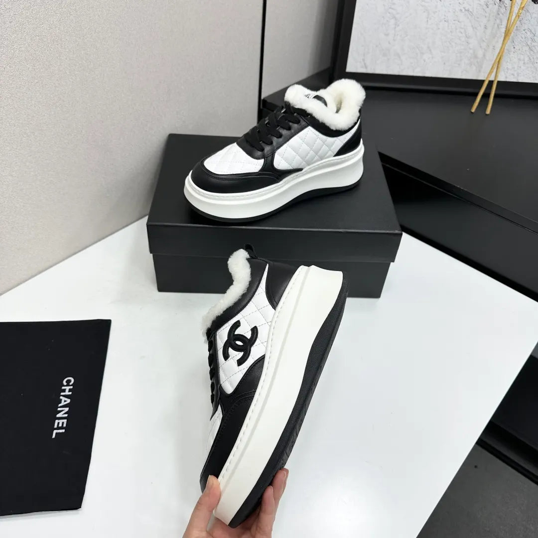 Chanel Women's Panda Sneakers Silk Cowhide Waterproof Cloth TPU 2026