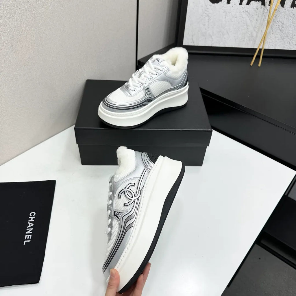 Chanel Women's Panda Sneakers Silk Cowhide Waterproof Cloth TPU 2026