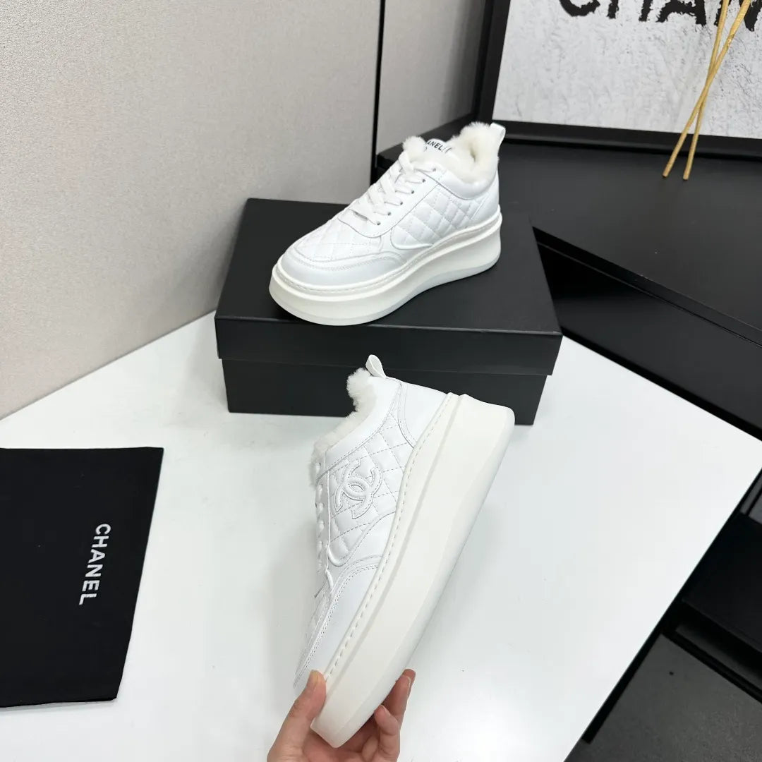 Chanel Women's Panda Sneakers Silk Cowhide Waterproof Cloth TPU 2026