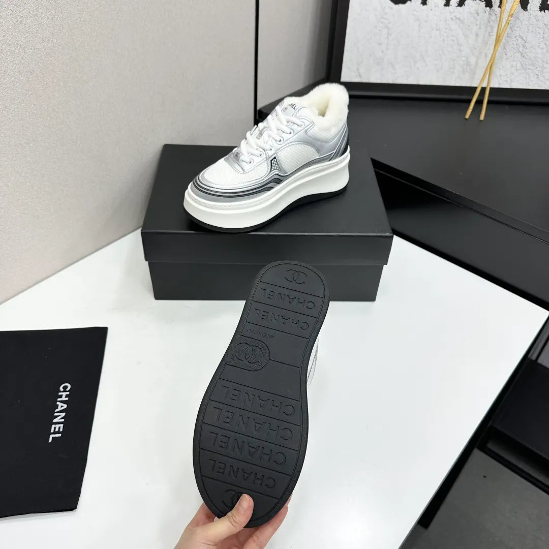 Chanel Women's Panda Sneakers Silk Cowhide Waterproof Cloth TPU 2026