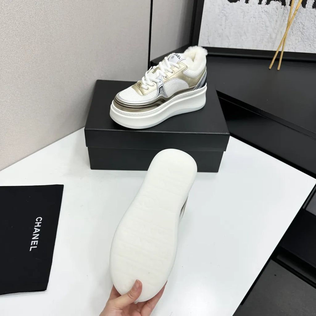 Chanel Women's Panda Sneakers Silk Cowhide Waterproof Cloth TPU 2026