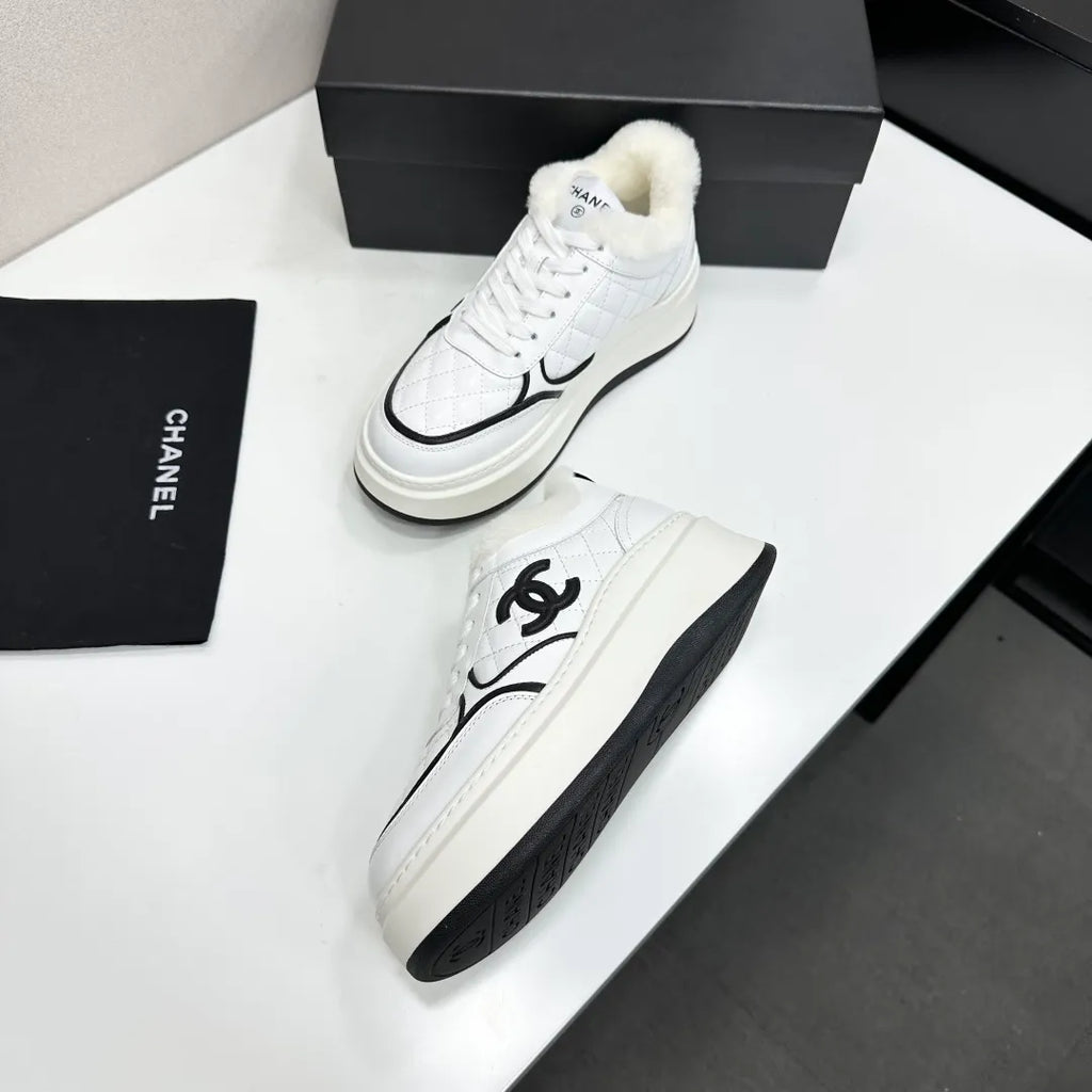 Chanel Women's Panda Sneakers Silk Cowhide Waterproof Cloth TPU 2026